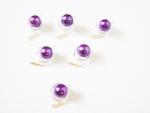Haarschmuck - 6 Haarspiralen Curlies mit  Perlen in der Farbe lila - Brautschmuck